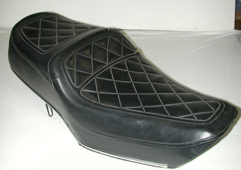 Vintage honda cb black dual motorcycle seat  