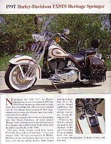 1997 harley davidson fxsts heritage springer motorcycle article - must see !! 