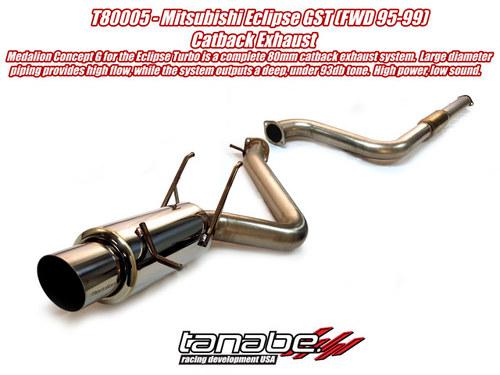 Tanabe concept g catback exhaust for 95-99 eclipse gst t80005