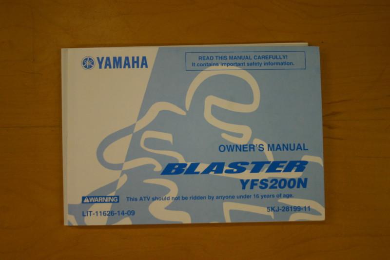 Yamaha 2001 yfs200n blaster owners manual