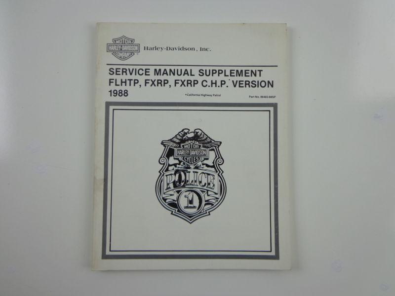 Harley davidson 1988 flhtp fxrp chp police supplemnt service manual 99483-88sp 4