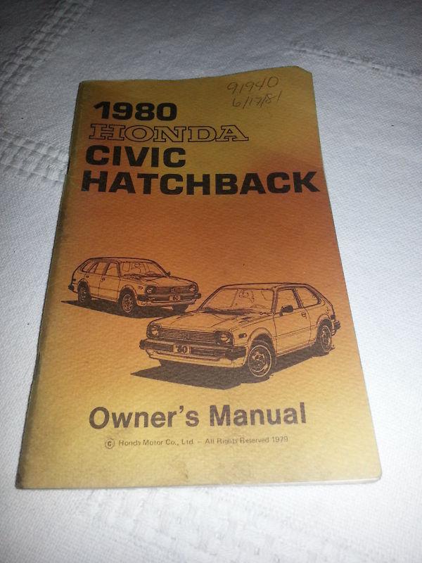 1980 honda civic owners manual 