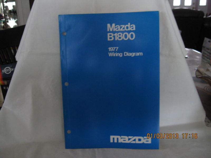 Vintage original n.o.s.,1977 mazda b-1800 factory wiring diagram,very good.