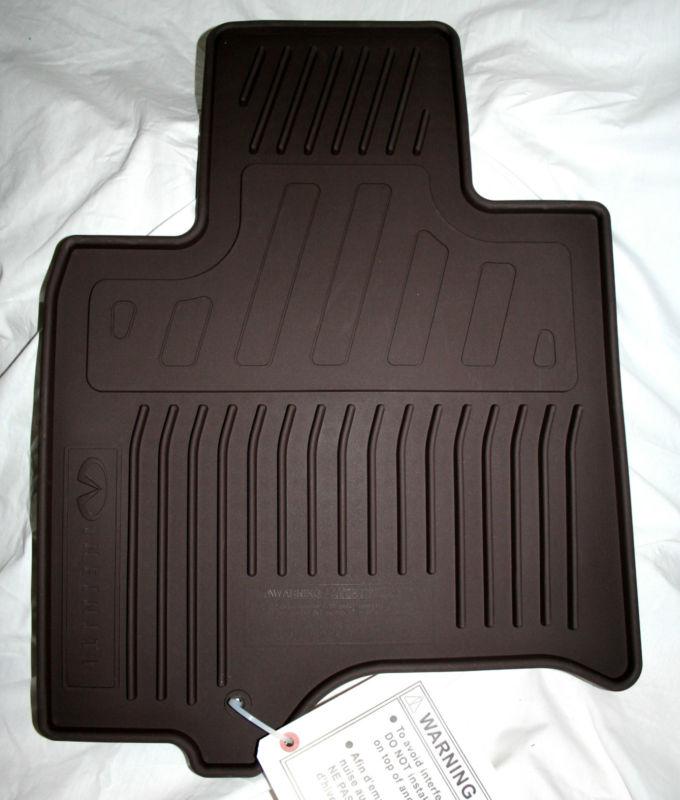 2009 to 2012 infiniti fx35 rubber floor mats - factory oem accessories - brown