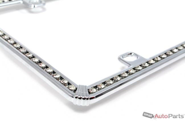 Chrome diamond bling custom license plate frame for auto-car-truck front-rear