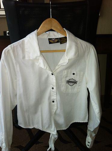 Womens harley davidson white shirt size medium
