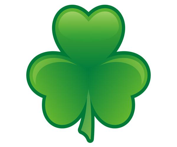 Lucky irish shamrock decal 5"x4.5" ireland green clover vinyl sticker zu1