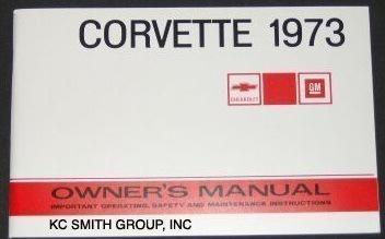 1973 corvette owner's manual