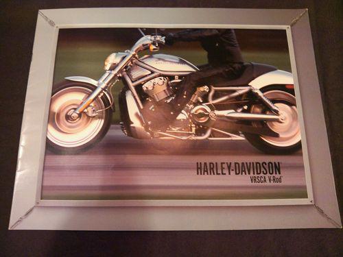 Harley-davidson vrsca v-rod brochure & poster 2001 oversized full color