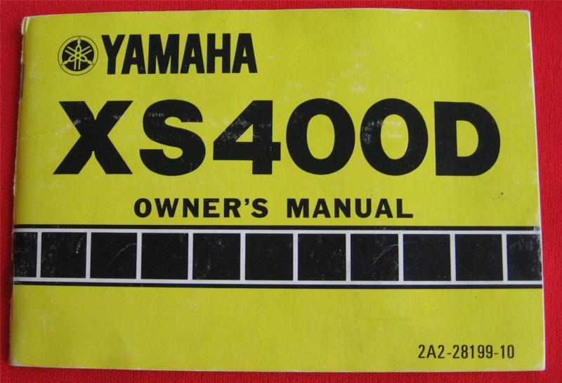 1977 yamaha xs400d ~ owner's manual with circuit diagram ~ original oem  ~ nice