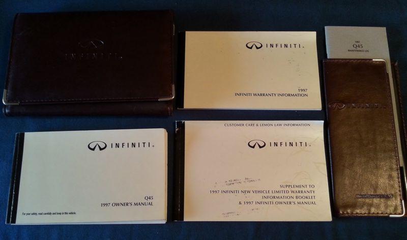 1997 infiniti q 45 owners manual set with factory case oem