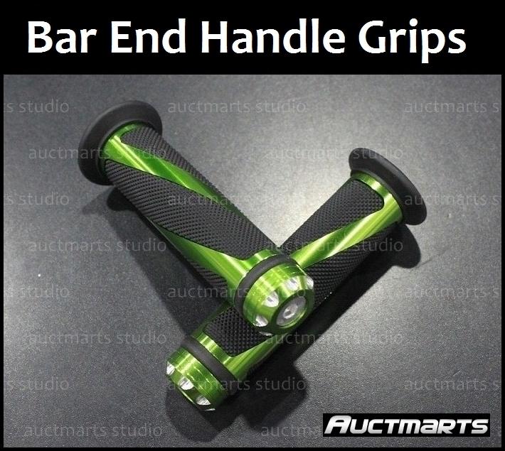 Universal motorcycle bar end handle grips 22mm 7/8'' green st1 d