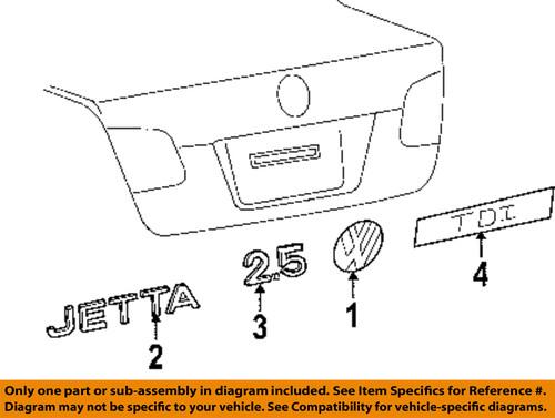 Volkswagen oem 1k5853675b739 trunk lid-emblem badge nameplate