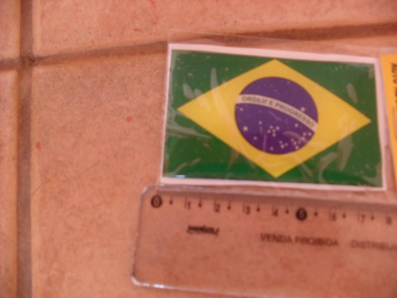 Flag brazil self adhesive 8 x 5 cm