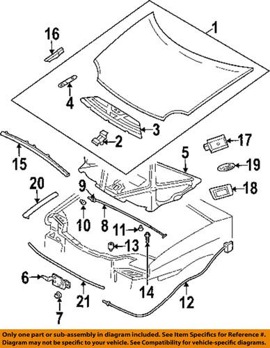 Mopar oem 5008604ab hood release cable-release cable