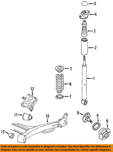 Volkswagen oem 1j0500051l rear suspension-axle beam