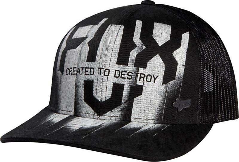 New fox racing mens banned trucker hat black 05207-001 os atv mx offroad