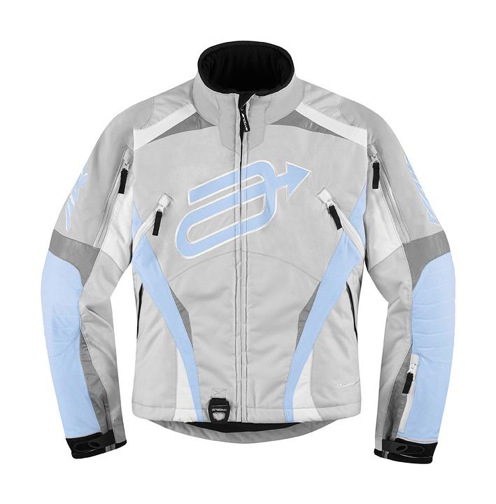 Arctiva women's grey/blue comp 7 insulated snowmobile jacket