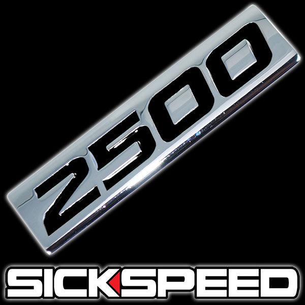 Chrome/black metal 2500 series engine motor swap badge for tailgate hood door