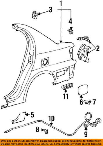 Toyota oem 5874252012 quarter panel-protector