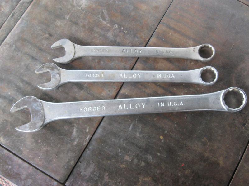  3 kraeuter combination wrenches 15/16, 1, 1 1/4 usa