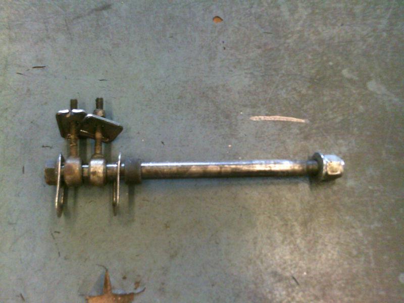 79-03 xl xlh sportster used hd parts rear axle axel with adjusters adjustors