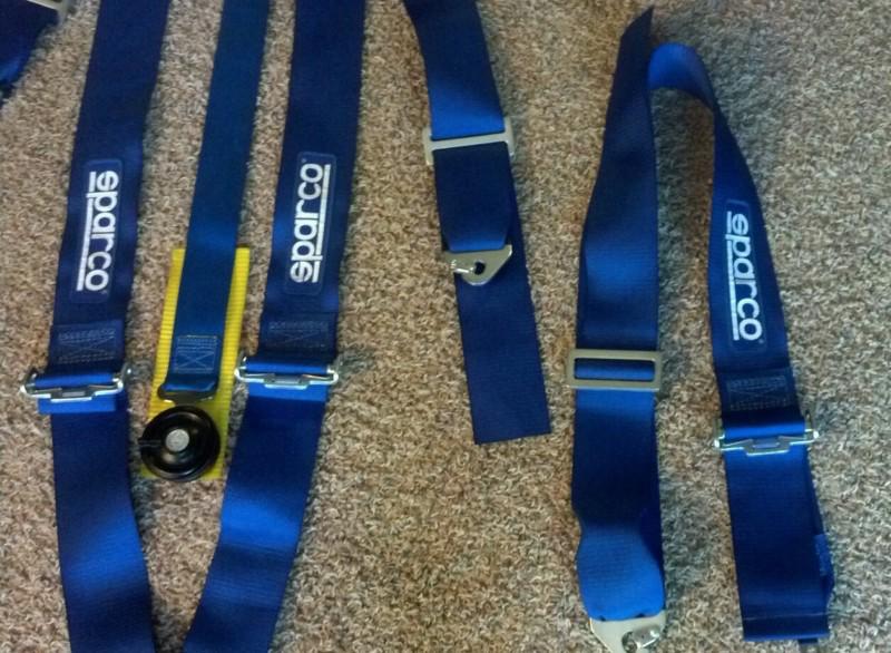 Sell SPARCO SL 5 POINT COMPETITION RACING SEAT BELTS HARNESS BLUE ...