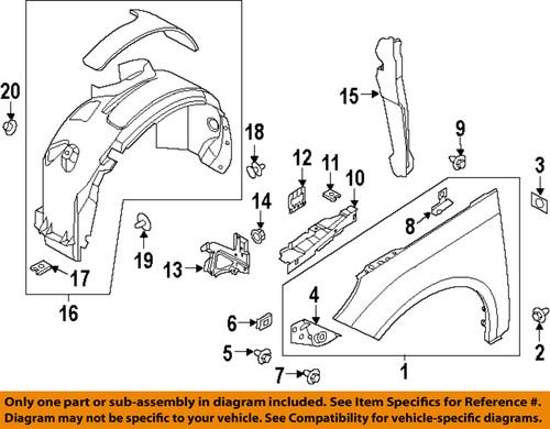 Ford oem bm5z16006a fender