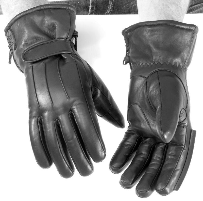 River road cold weather taos leather winter mens gloves motorcycle harley street