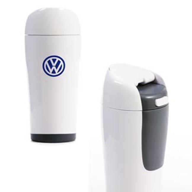 Volkswagen white flip top tumbler pn 07100