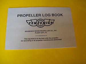 Sensenich propeller log book new 