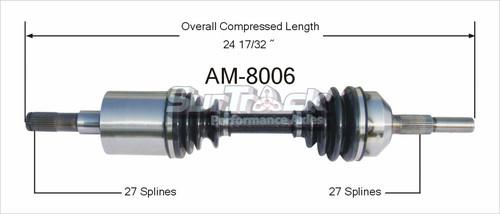 Sur track am-8006 cv half-shaft assembly-new cv axle shaft