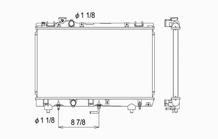 Replacement radiator toyota tercel paseo automatic / manual 1.5l l4 1640011652