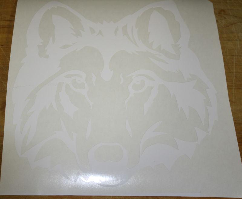 Wolf head vinyl graphic decal for cars~walls~windows~golf carts~bikes~etc.