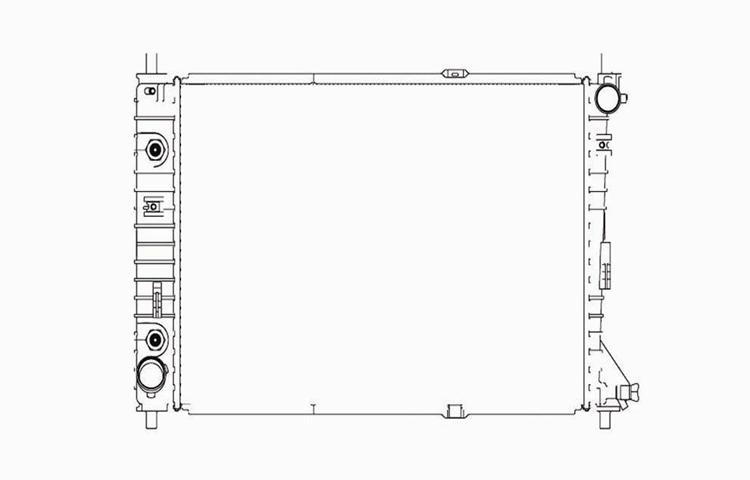 Replacement radiator 97-04 ford mustang gt auto transmission 4.6l v8 f8zz8005aa