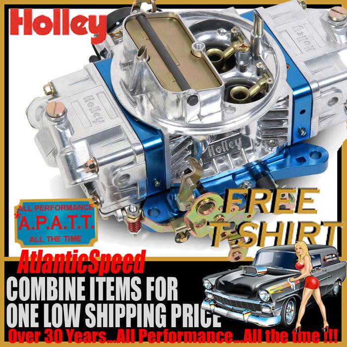 Holley 750 cfm ultra double pumper blue aluminum carburetor carb, save 5 lbs