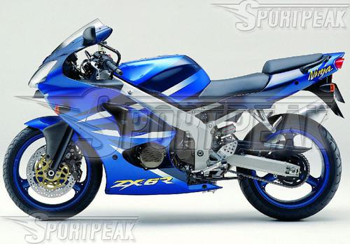 Fit kawasaki ninja zx-6r 636 zx6r 00 01 02 2000-2002 fairing abs blue f06c18