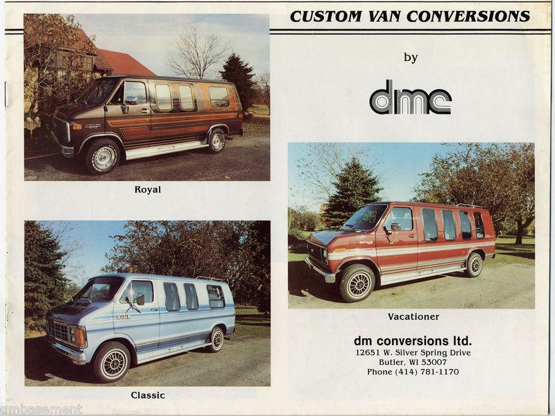 1984 dm conversions dmc custom van - original dealer brochure - butler wi