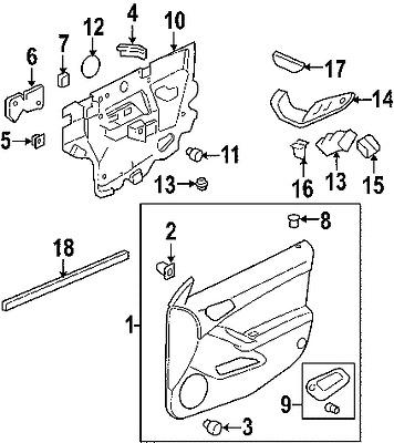 Pontiac 11519032 genuine oem factory original door trim panel clip