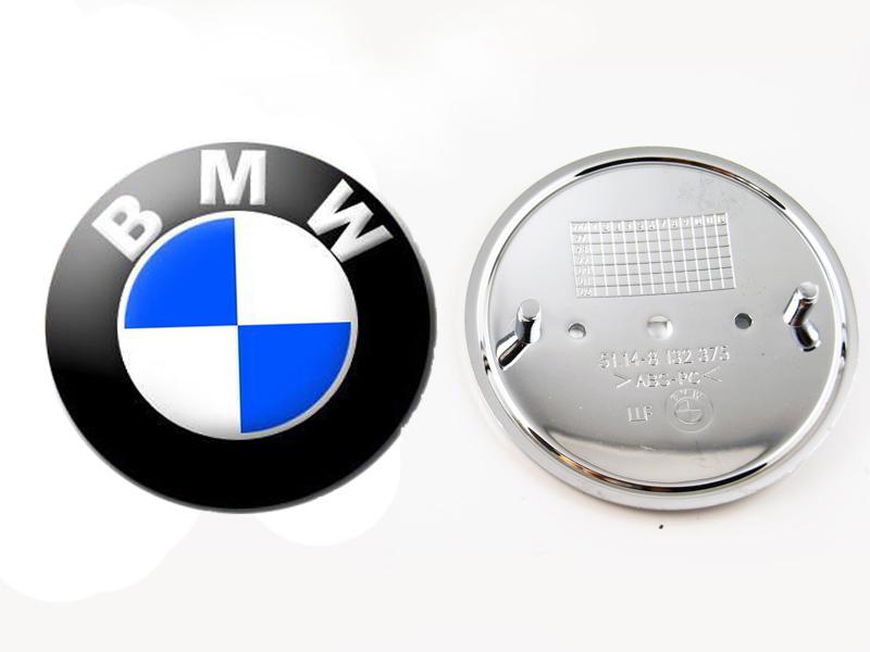 Oem roundel emblem badge 82mm blue white black rear trunk logo for bmw free ship