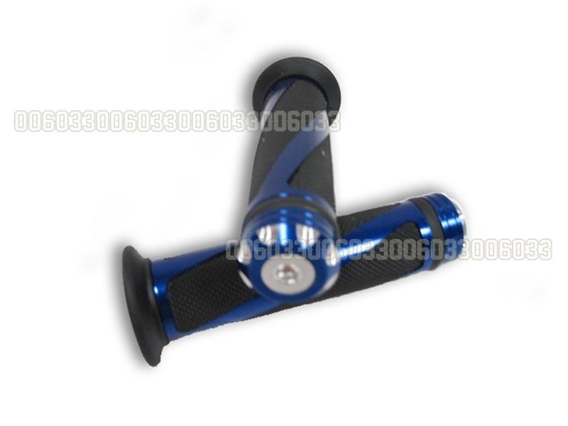 Motorcycle hand grips handle bar twill blue and black hand grips 7days