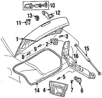 Dodge 4814200af genuine oem factory original lift cylinder