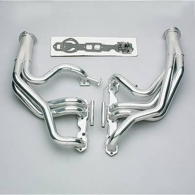 Hooker super comp headers mid-length silver ceramic coated 1 3/4" primaries