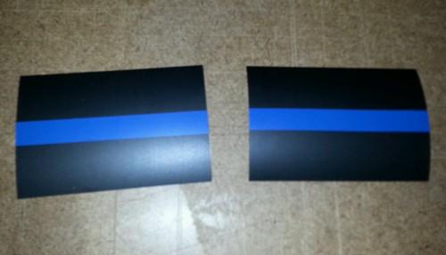 10 thin blue line decals 2"x3" police sheriff law enforcement non reflective lot