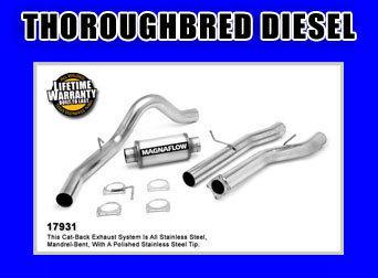 Magnaflow pro series stainless exhaust 01-05 6.6 duramax dually 4" catback