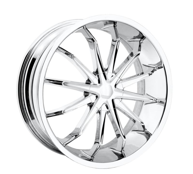 24" chrome rev xo wheels gmc chevy ford truck suv f-150 silverado 6 lug sierra