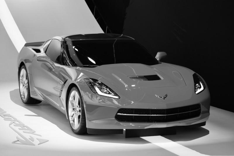 Chevy corvette c7 stingray lt1 hd poster super car b&w print multiple size