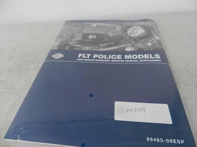 Nos oem new 2009 harley police service manual supplement catalog 99483-09esp