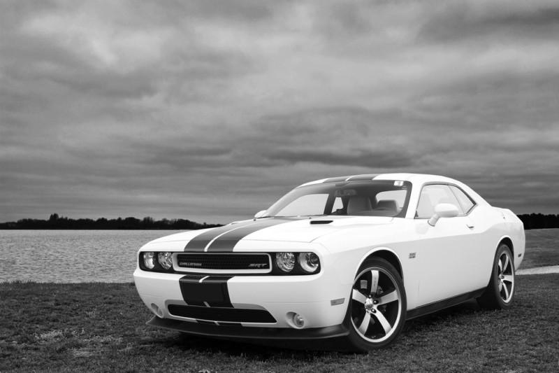 Dodge srt8 hemi challenger hd poster muscle car b&w print multiple sizes