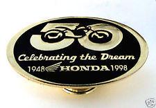 Honda motorcycles 50th anniversary pin gold wing jewelry new mint